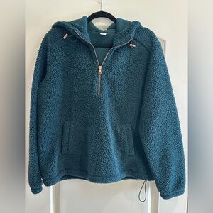 Old Navy Large Hooded Plush Sherpa Banded Pullover